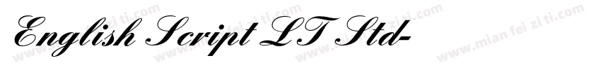 English Script LT Std字体转换